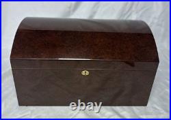 CIGAR HUMIDOR Treasure Chest Dome 250ct. With Humidifier Hygrometer (See Photos)