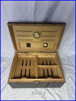 CIGAR HUMIDOR Treasure Chest Dome 250ct. With Humidifier Hygrometer (See Photos)