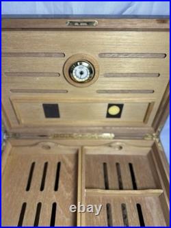 CIGAR HUMIDOR Treasure Chest Dome 250ct. With Humidifier Hygrometer (See Photos)
