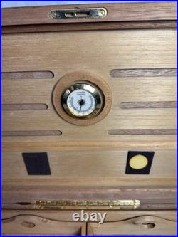 CIGAR HUMIDOR Treasure Chest Dome 250ct. With Humidifier Hygrometer (See Photos)