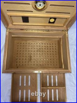 CIGAR HUMIDOR Treasure Chest Dome 250ct. With Humidifier Hygrometer (See Photos)