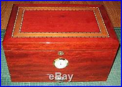 CUBAN CRAFTERS CIGAR HUMIDOR ROSEWOOD Finish outside Gadge very good 16'x10x9