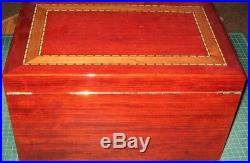 CUBAN CRAFTERS CIGAR HUMIDOR ROSEWOOD Finish outside Gadge very good 16'x10x9