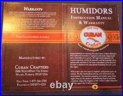 CUBAN OUTFITTERS Large Inlaid Rosewood Cigar Humidor with Hygrometer and Drawer