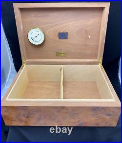 Caminetto Honey Burlwood Humidor Made In Italy Vintage Rare Hard To Find