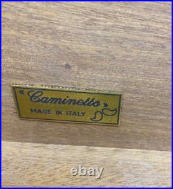 Caminetto Honey Burlwood Humidor Made In Italy Vintage Rare Hard To Find