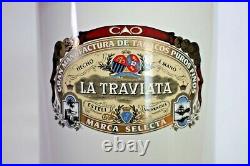 Cao La Traviata Marca Selecta White Ceramic Cigar Humidor Jar