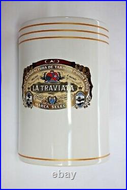 Cao La Traviata Marca Selecta White Ceramic Cigar Humidor Jar