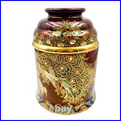 Carlton Ware Paradise Bird Humidor WithLid 6.5 Porcelain England Art Deco Antique Carlton Ware Paradise Bird Humidor WithLid 6.5 Porcelain England Art Deco Antique