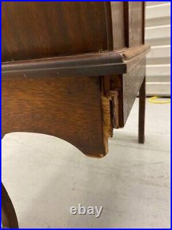 Carved Antique Chairside Tobacco Humidor & Magazine Rack. No 1 legs