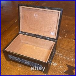 Cast Bronze Cedar Lined Humidor Antique c. 1800s