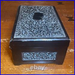 Cast Bronze Cedar Lined Humidor Antique c. 1800s