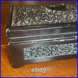 Cast Bronze Cedar Lined Humidor Antique c. 1800s