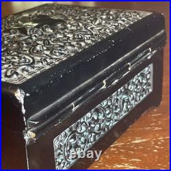 Cast Bronze Cedar Lined Humidor Antique c. 1800s