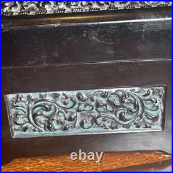 Cast Bronze Cedar Lined Humidor Antique c. 1800s