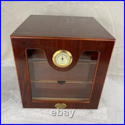 Cedar Wood 3 Drawer Cigar Humidor Cabinet Capacity Box Humidifier