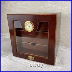 Cedar Wood 3 Drawer Cigar Humidor Cabinet Capacity Box Humidifier