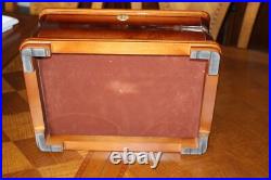 Cedar Wood Veneer Cigar Humidor Humidifier Hydrometer High Gloss Inlay and Keys Cedar Wood Veneer Cigar Humidor Humidifier Hydrometer High Gloss Inlay and Keys