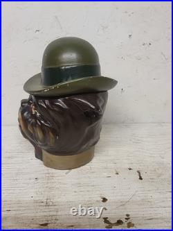 Ceramic Hand Painted Smoking Bulldog With Hat Figural Humidor Jar Cigars XONEX Ceramic Hand Painted Smoking Bulldog With Hat Figural Humidor Jar Cigars XONEX