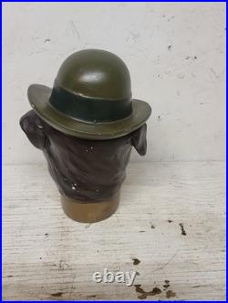 Ceramic Hand Painted Smoking Bulldog With Hat Figural Humidor Jar Cigars XONEX Ceramic Hand Painted Smoking Bulldog With Hat Figural Humidor Jar Cigars XONEX