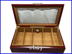 Cherry Finish Counter Top Display Humidor, 150 Count, Good Condition, Pre Owned