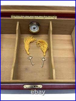 Cherry Finish Counter Top Display Humidor, 150 Count, Good Condition, Pre Owned