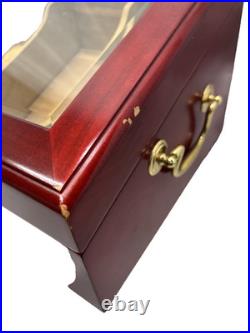 Cherry Finish Counter Top Display Humidor, 150 Count, Good Condition, Pre Owned