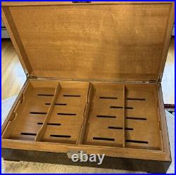 Cherry Lacquer Cigar Humidor. The Humidor Holds Up To 250 Cigars. No Key