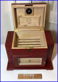 Cherry Wood & Acrylic Door 150- 180 Count Cigars Humidor