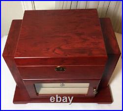 Cherry Wood & Acrylic Door 150- 180 Count Cigars Humidor