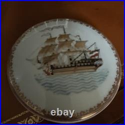Chinese Export Porcelain Celadon Cigar Tobacco Humidor Jar Sailing Ship c 1880
