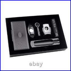 Cigar Accessories Set Cigar Puncher Ashtray Tube Lighter Humidor Case Cutter HQ