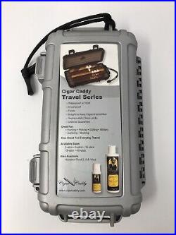 Cigar Caddy Waterproof Travel Series 3400 Humidor 5-ct- Gray-used