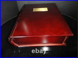 Cigar Humidor Book Cherry wood with single drawer 12 L x 10 W x 3.5 H