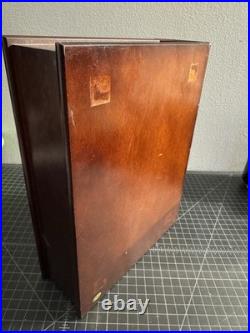 Cigar Humidor Book Cherry wood with single drawer 12 L x 10 W x 3.5 H