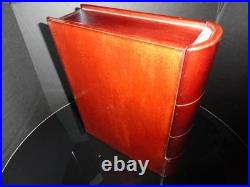 Cigar Humidor Book Cherry wood with single drawer 12 L x 10 W x 3.5 H