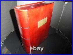 Cigar Humidor Book Cherry wood with single drawer 12 L x 10 W x 3.5 H