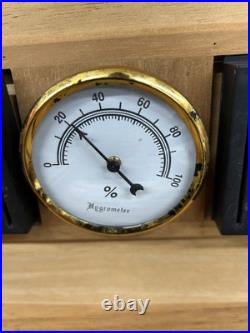 Cigar Humidor Cedar Wood Locking Humidor Box With Hygrometer Shelf No Key 13 X 9