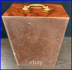 Cigar Humidor Cedar Wood Locking Humidor Box With Hygrometer Shelf No Key 13 X 9
