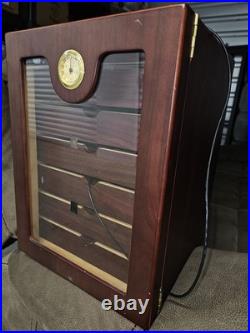 Cigar Humidor with Hygrometer and Drawer