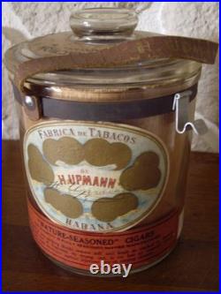 Cigar jar tobacco pot humidor bocl glass cigar glass cellar box upmann
