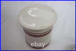 Cigars International White and Red Ceramic Humidor Jar