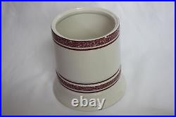 Cigars International White and Red Ceramic Humidor Jar