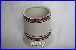 Cigars International White and Red Ceramic Humidor Jar