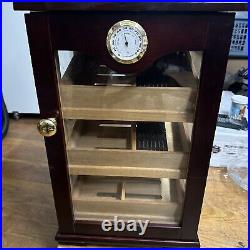 Cigars Storage Cabinet Bar Top Tower Display Humidor Box