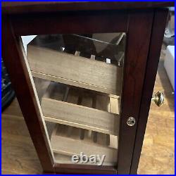 Cigars Storage Cabinet Bar Top Tower Display Humidor Box