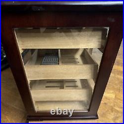 Cigars Storage Cabinet Bar Top Tower Display Humidor Box