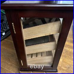 Cigars Storage Cabinet Bar Top Tower Display Humidor Box