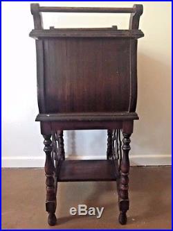 Collectible Vintage Antique Humidor Table