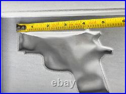 Colt 1911 Compact. 45 ACP Wood Display Case gray Velvet Lined Pistol Case